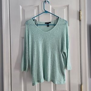 Forever 21 Light Green Scoop Neck Sweater